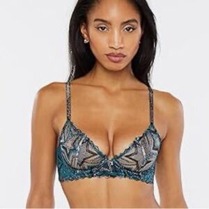 Savage X Fenty Teal Lace Bra 32B